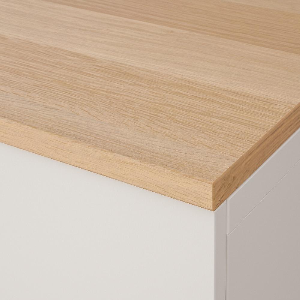 IKEA BESTÅ Schrankkombination für Wandmontage weiß Lappviken/Eichenfurnier 120x22x40 cm Rabatte dieses Monats