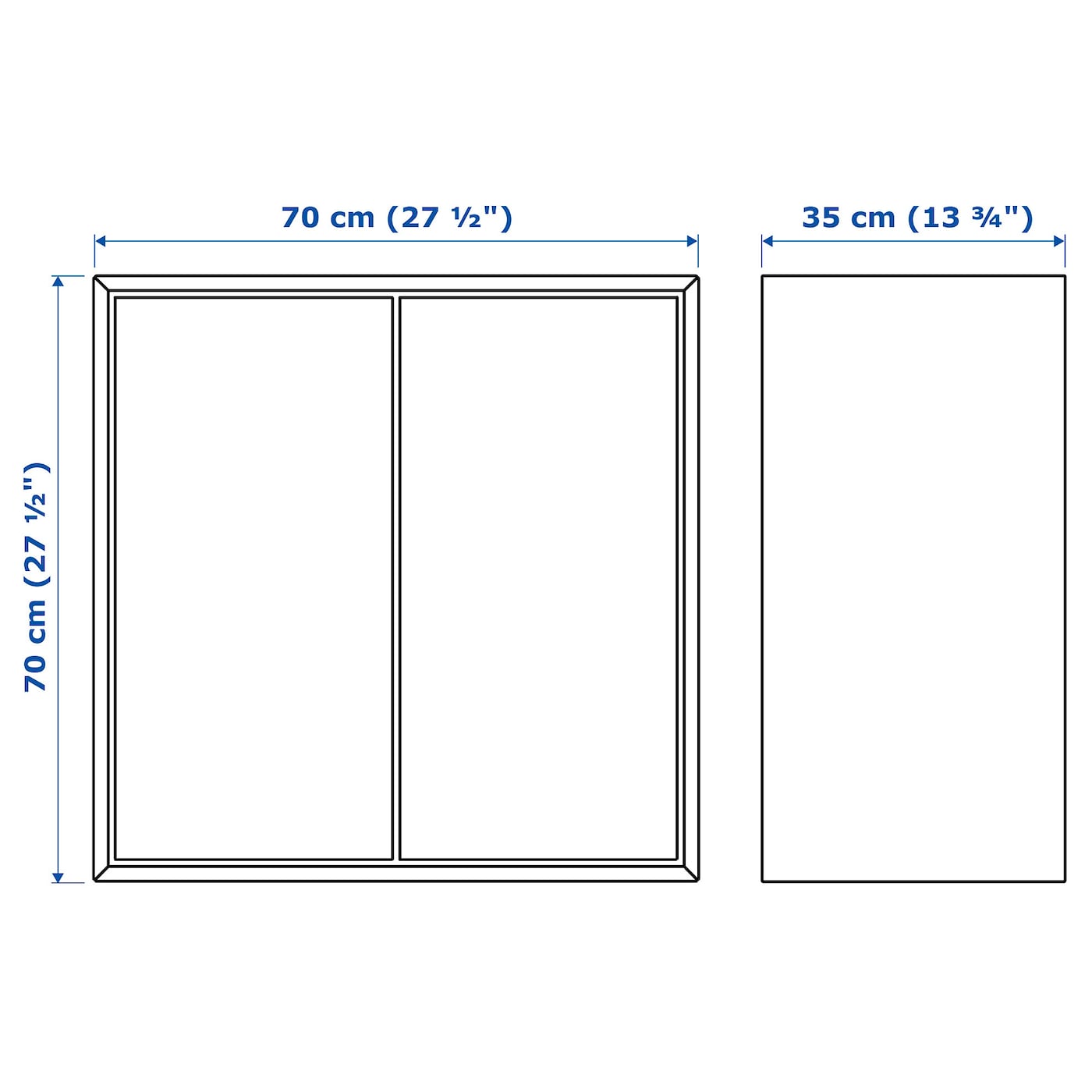 IKEA EKET Schrank mit 2 Türen + 1 Boden weiß 70x35x70 cm Online
