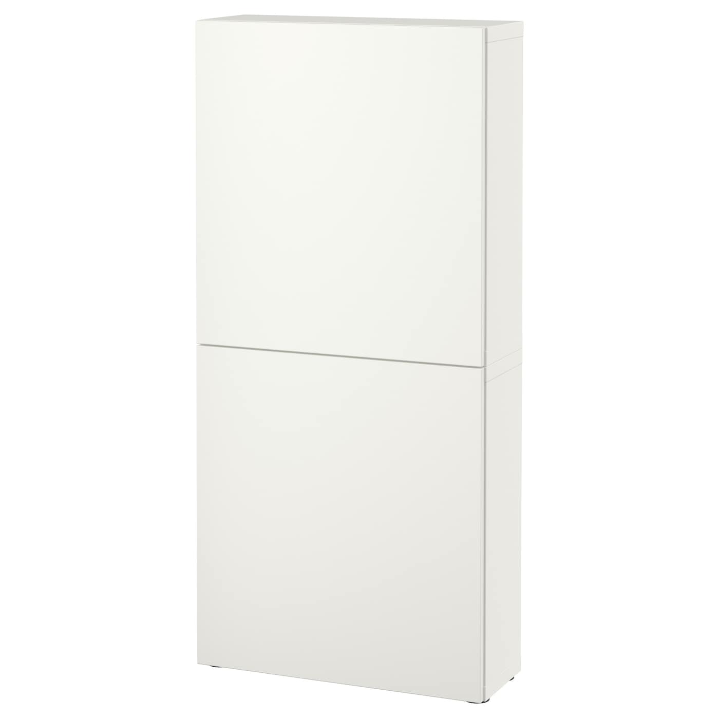 IKEA BESTÅ Wandschrank mit 2 Türen weiß/Lappviken weiß 60x22x128 cm