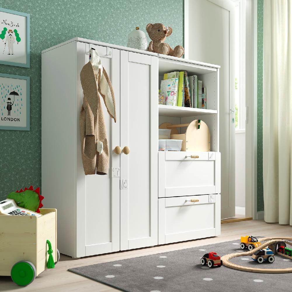 IKEA SMÅSTAD / PLATSA Aufbewahrungskombi weiß/mit Rahmen 120x42x123 cm Angebote