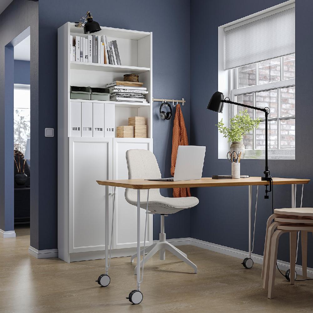 IKEA BILLY / OXBERG Bücherregal mit Türen weiß 80x30x202 cm Blitzverkäufe