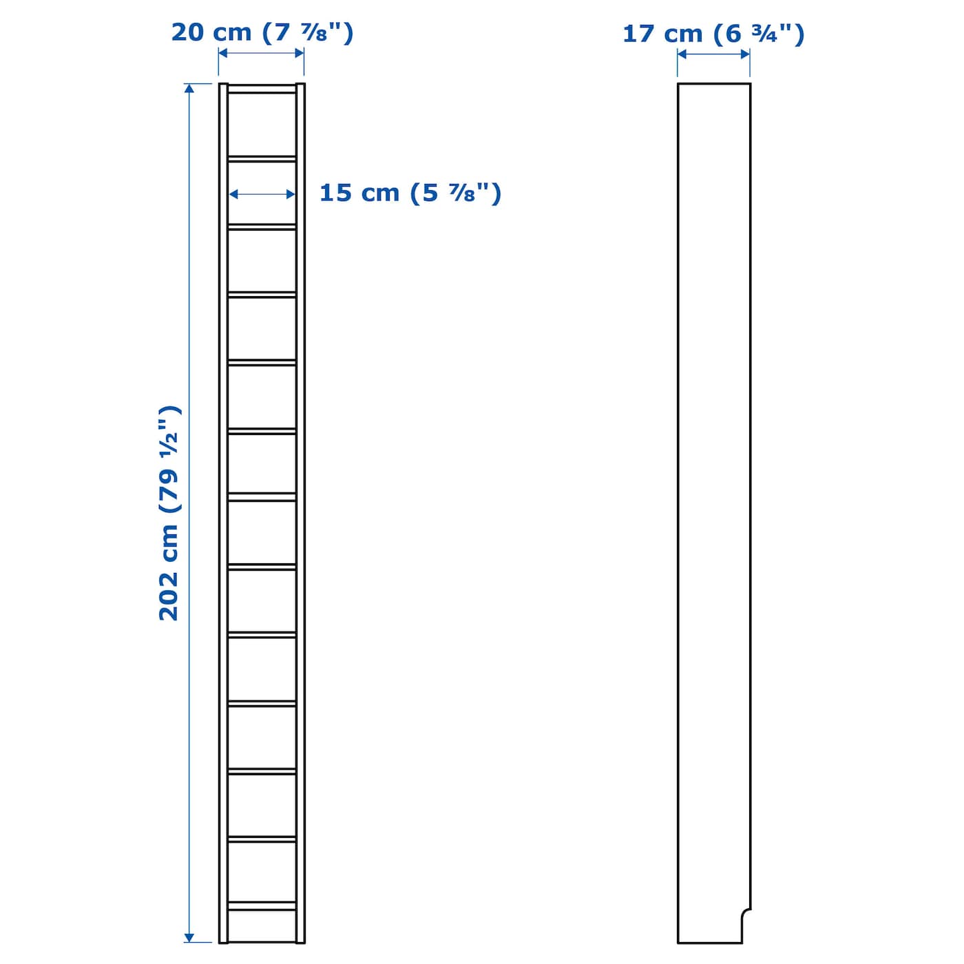 IKEA GNEDBY Regal weiß 202 cm Rabatt