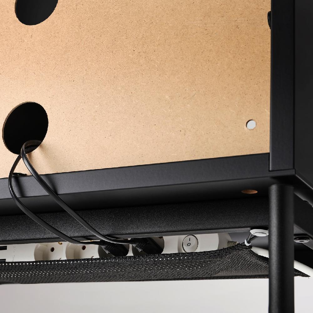 IKEA BOASTAD TV-Bank schwarz/Eichenfurnier 181x42x45 cm Flash Sale