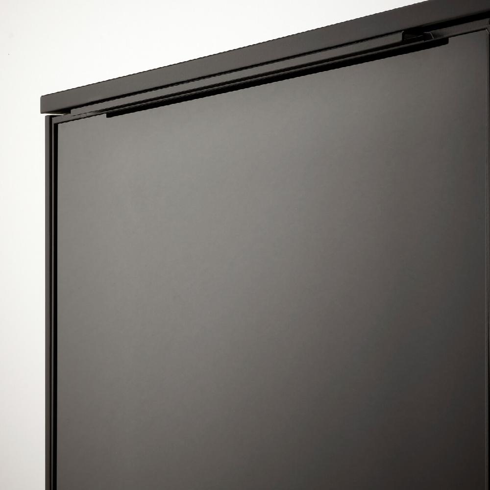 IKEA RANNÄS TV-Bank mit Türen schwarz/schwarz Glas 178x42 cm Begrenztes Angebot