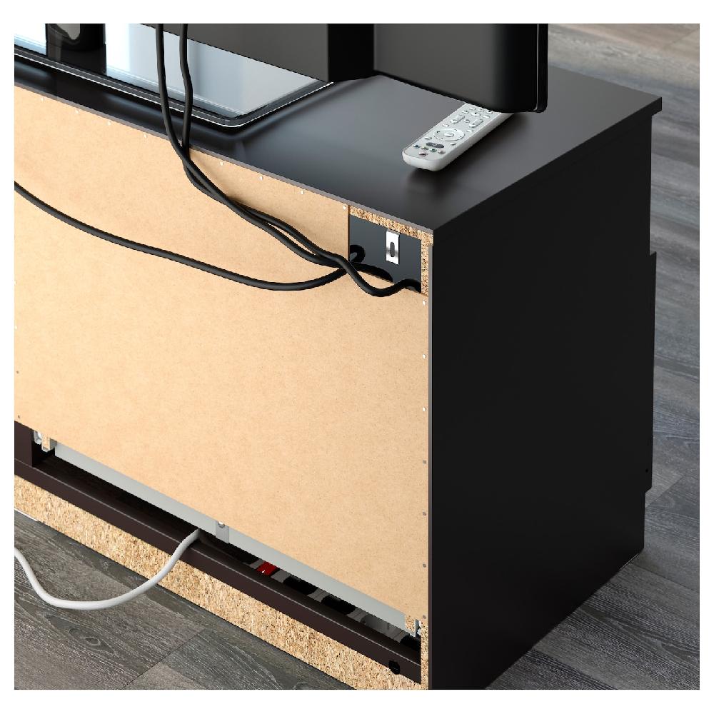 IKEA BRIMNES TV-Komb. mit Vitrinentüren schwarz 320x41x190 cm Exklusivangebot