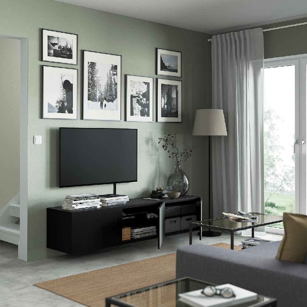 IKEA BESTÅ TV-Bank mit Türen schwarzbraun/Lappviken schwarzbraun 180x42x38 cm Cyber Monday