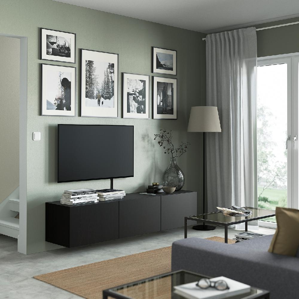 IKEA BESTÅ TV-Bank mit Türen schwarzbraun/Lappviken schwarzbraun 180x42x38 cm Cyber Monday