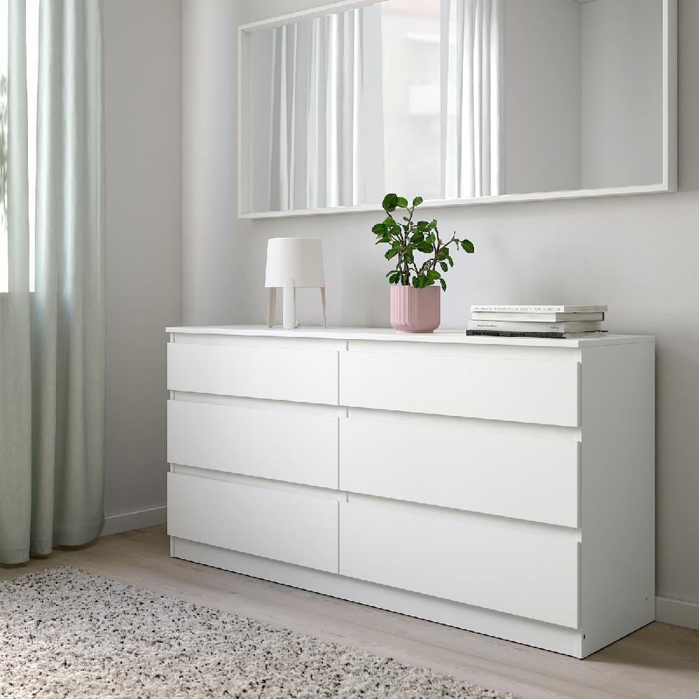 IKEA KULLEN Kommode mit 6 Schubladen weiß 140x72 cm Vatertagsangebot