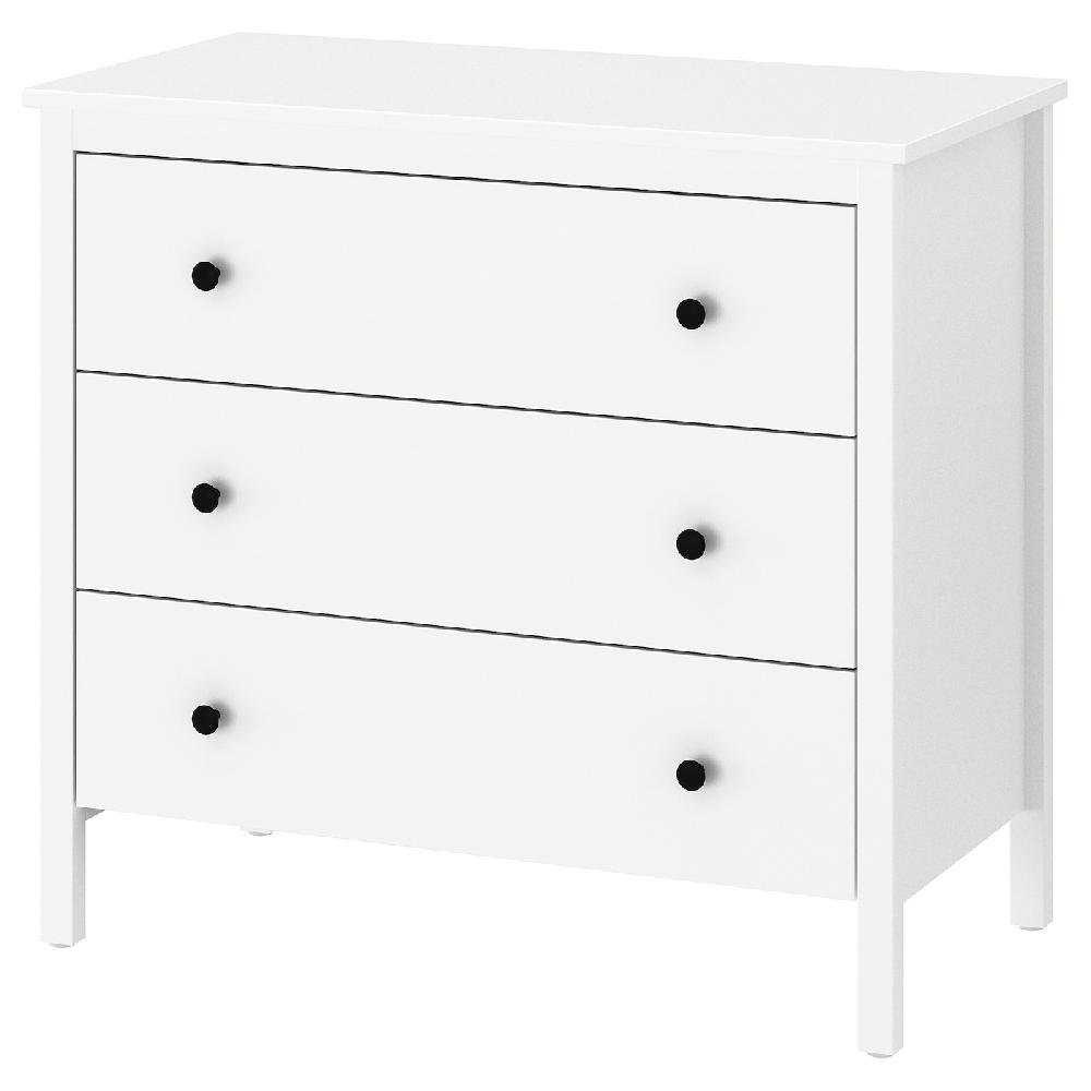IKEA KOPPANG Kommode mit 3 Schubladen weiß 90x83 cm