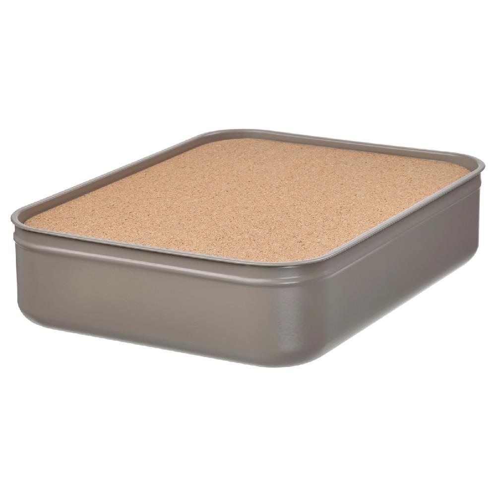 IKEA HARVMATTA Kasten mit Fächern dunkel graubeige 24x18x6 cm