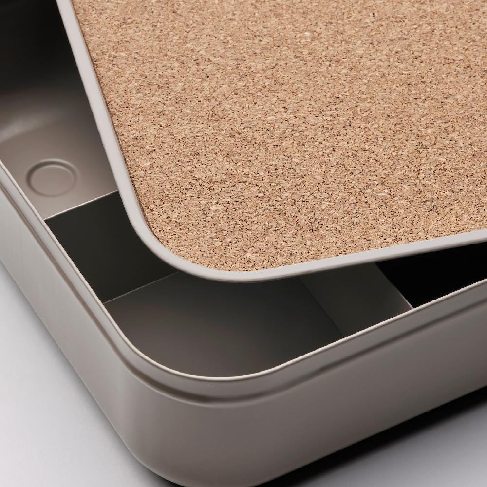 IKEA HARVMATTA Kasten mit Fächern dunkel graubeige 24x18x6 cm Neuheiten