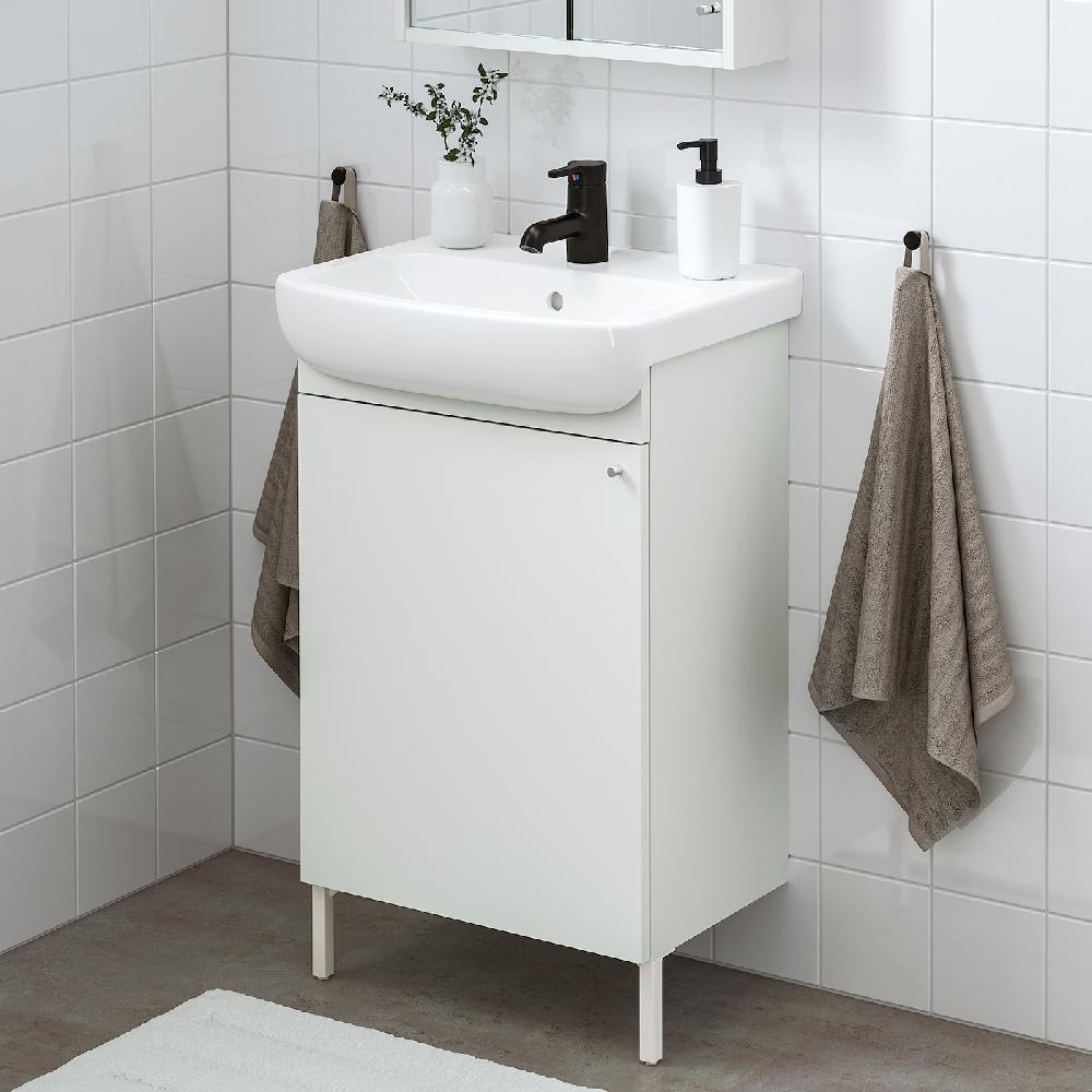 IKEA NYSJÖN / BJÖRKÅN Waschbeckschr+Tür/Waschb/Mischbat weiß 54x40x98 cm Discount Store für neue Produkte