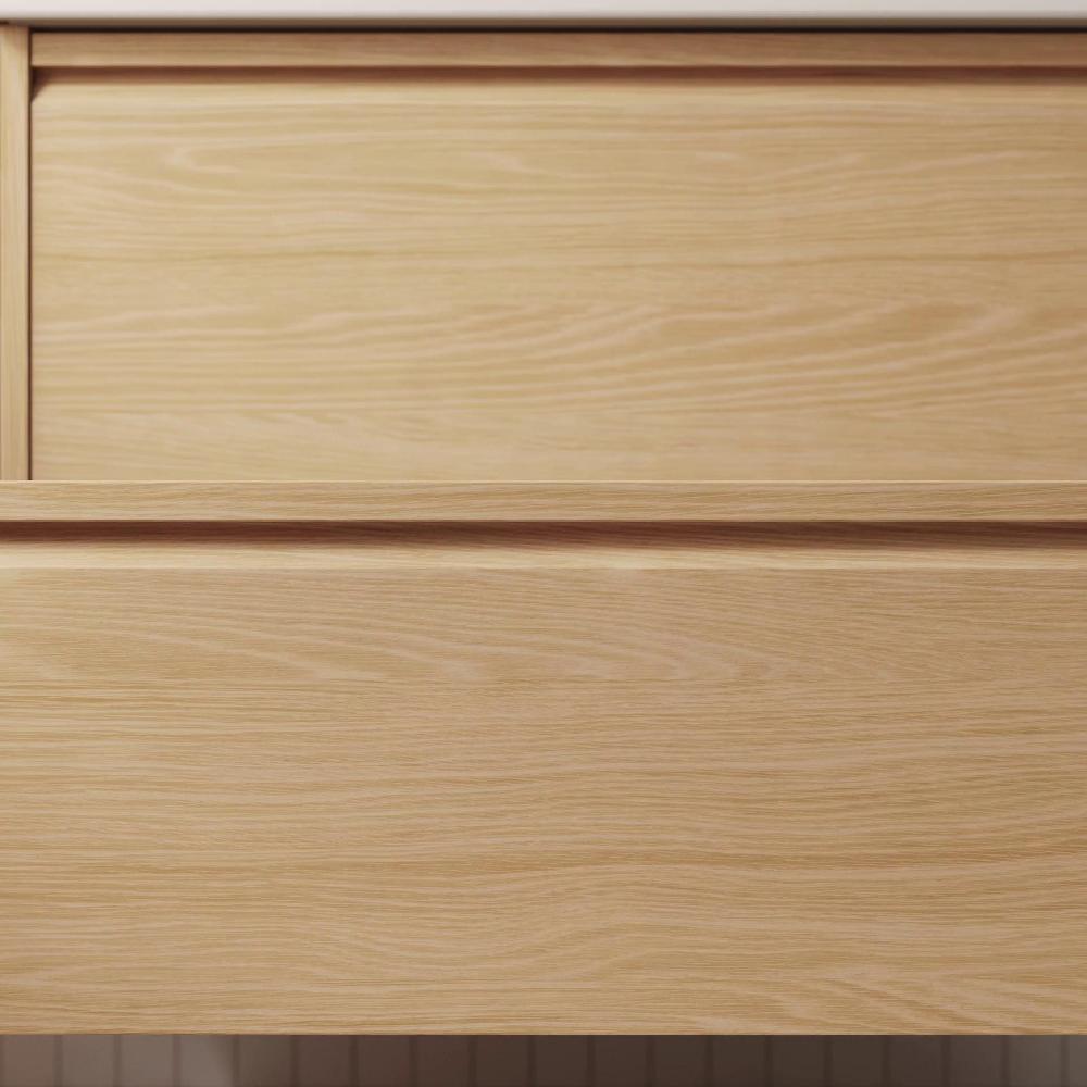 IKEA ÄNGSJÖN / BACKSJÖN Waschbeckenschr./2Waschb./2Mischba. Eichenachbildung/weiß marmoriert 162x49x71 cm Kostenloser Versand international