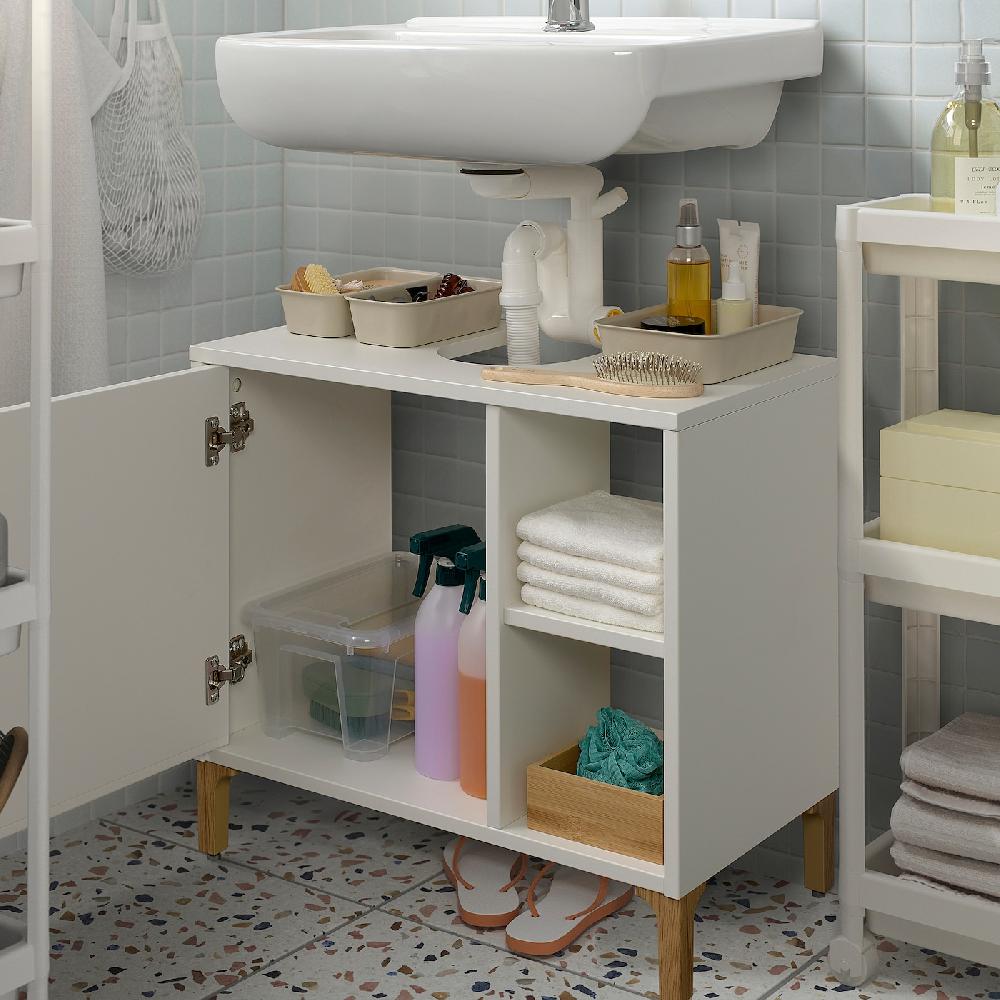 IKEA NORSÄLVEN Waschbeckenunterschrank mit Tür weiß 60x55x32 cm Fabrikladen