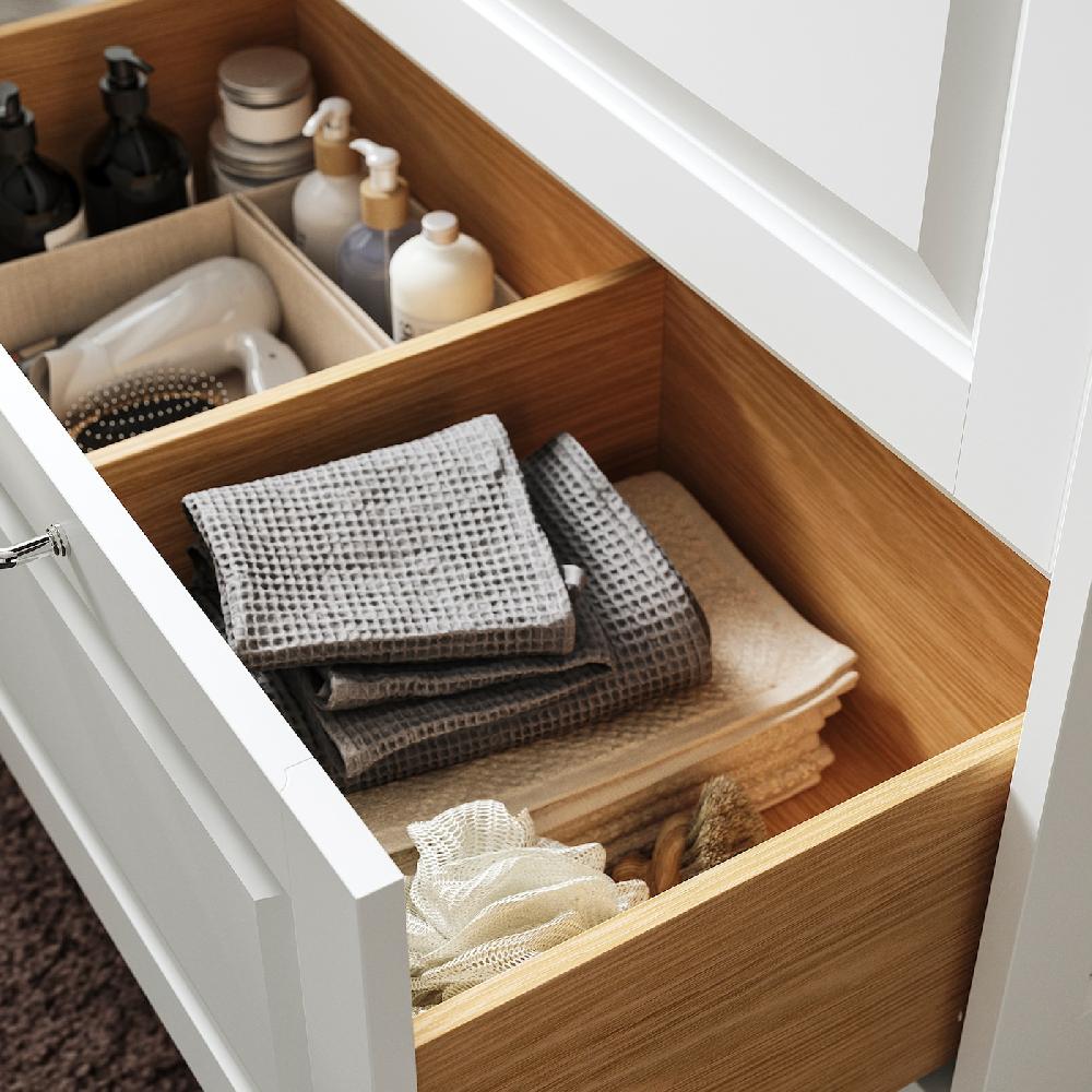 IKEA TÄNNFORSEN / ORRSJÖN Waschbschr+Schubladen/Waschb/Mibatt weiß 102x49x69 cm Speichern exportieren