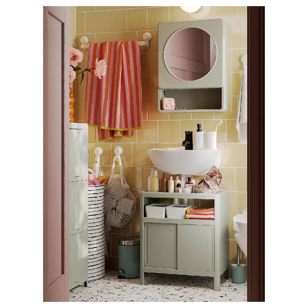 IKEA IVÖSJÖN Waschbeckenunterschrank mit Schiebetüren/grün 50x33x57 cm Black Friday Preise