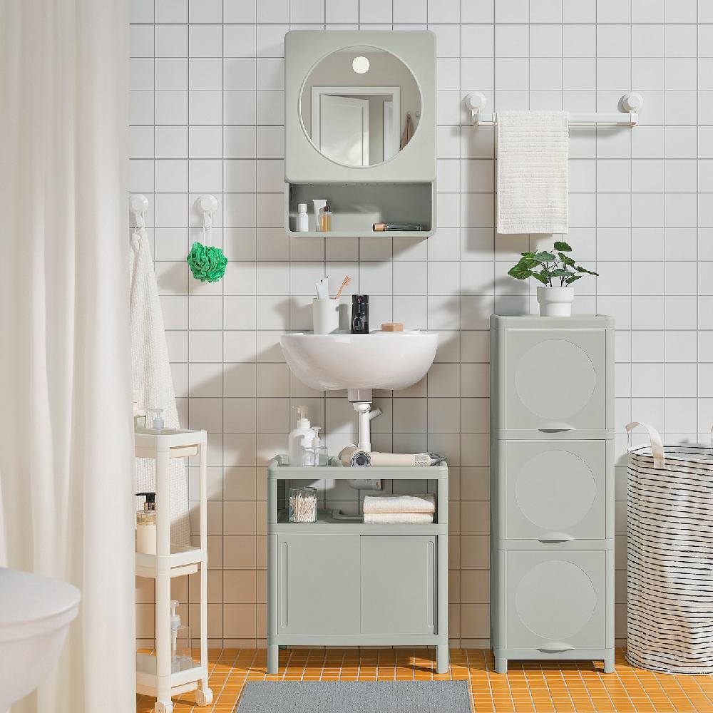IKEA IVÖSJÖN Waschbeckenunterschrank mit Schiebetüren/grün 50x33x57 cm Black Friday Preise