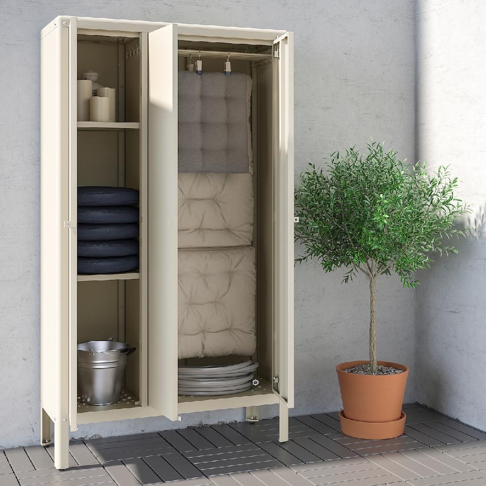 IKEA KOLBJÖRN Schrank drinnen/draußen beige 90x161 cm Schlussverkauf