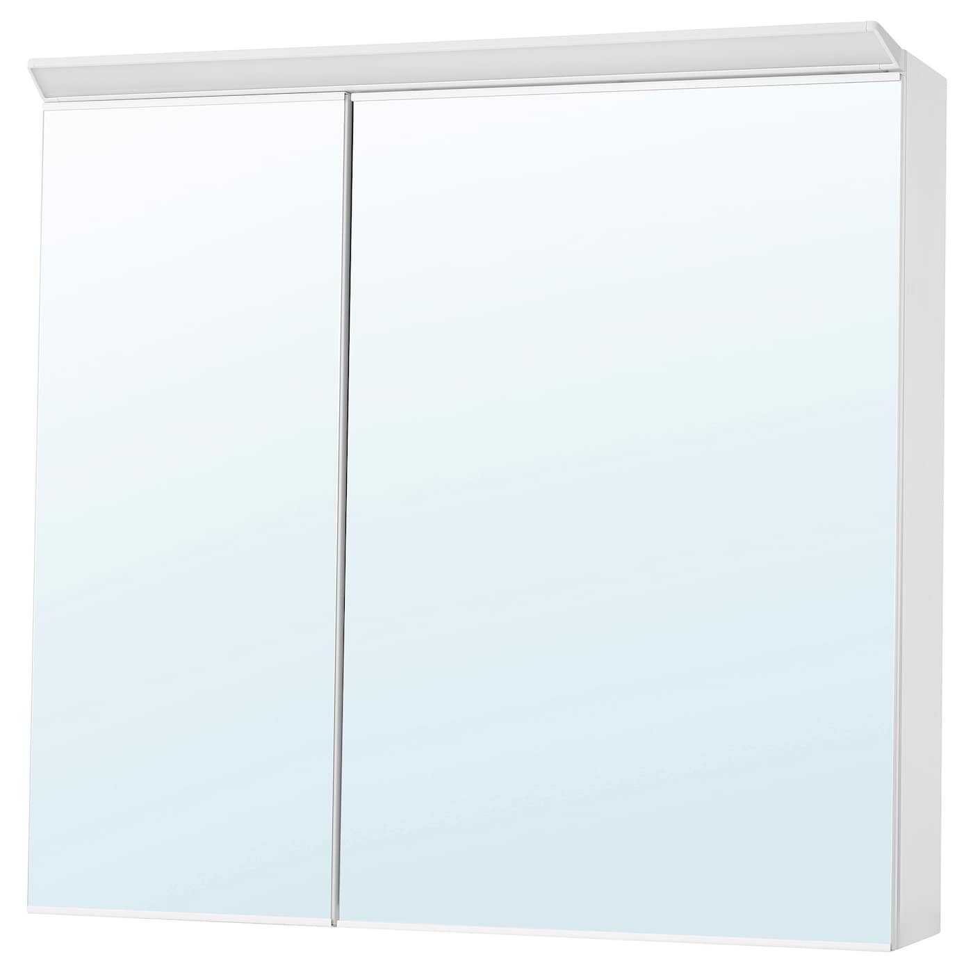 IKEA TREASJÖN Spiegelschrank m. 2 Türen+int. Bel. 80x17x75 cm