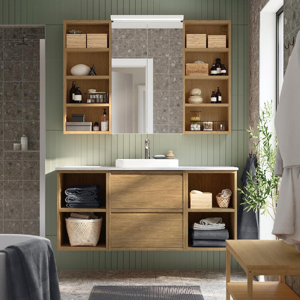 IKEA HAGAÅN Offener Wandschrank Eichenachbildung 40x15x95 cm Günstig kaufen