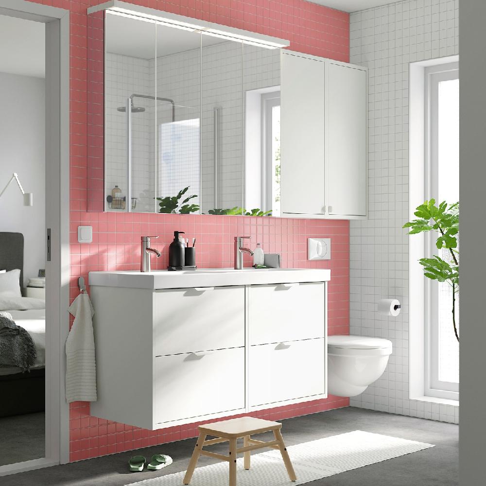 IKEA HAVBÄCK Wandschrank mit Tür weiß 40x15x95 cm Versandkostenfrei