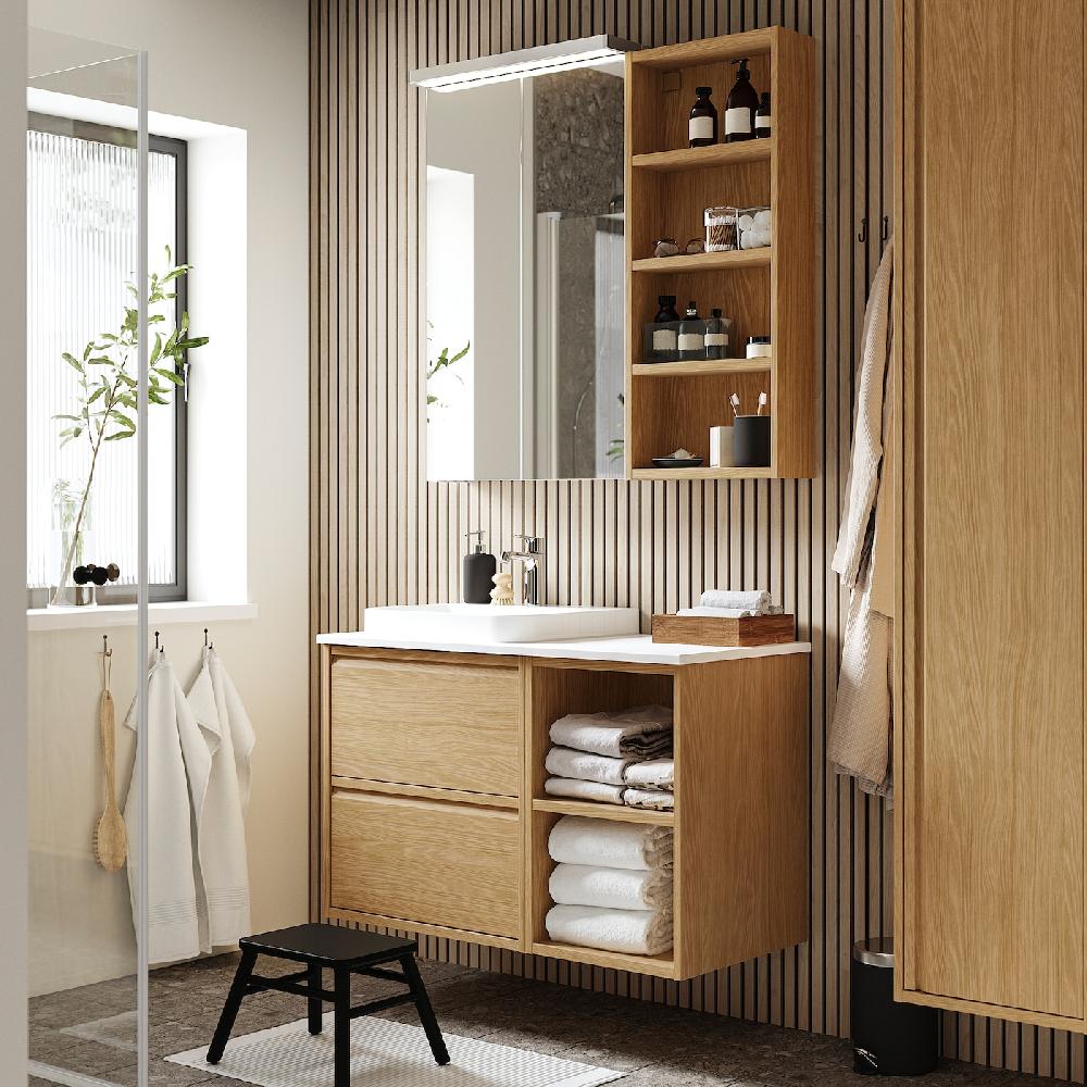 IKEA HAGAÅN Regal Eichenachbildung 40x48x63 cm Flash Sale