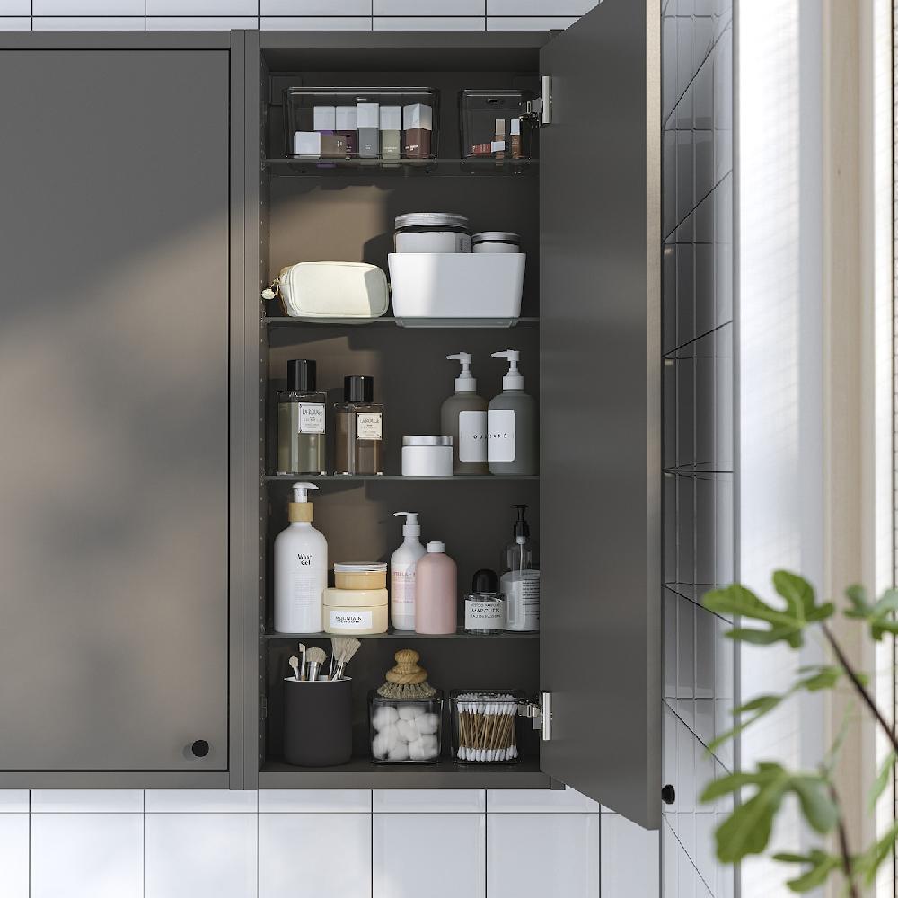 IKEA HAVBÄCK Wandschrank mit Tür dunkelgrau 40x15x95 cm Begrenztes Angebot