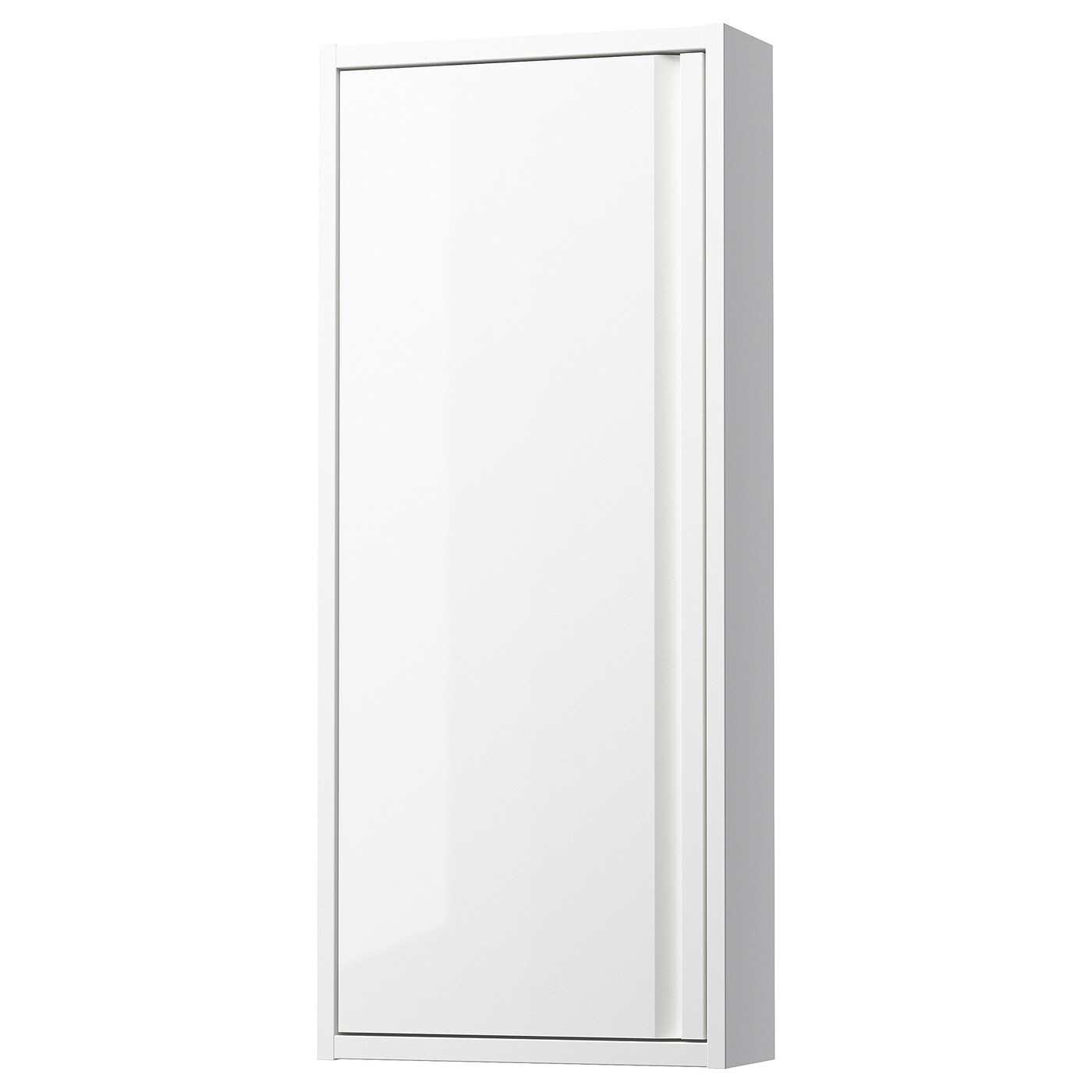 IKEA ÄNGSJÖN Wandschrank mit Tür Hochglanz weiß 40x15x95 cm