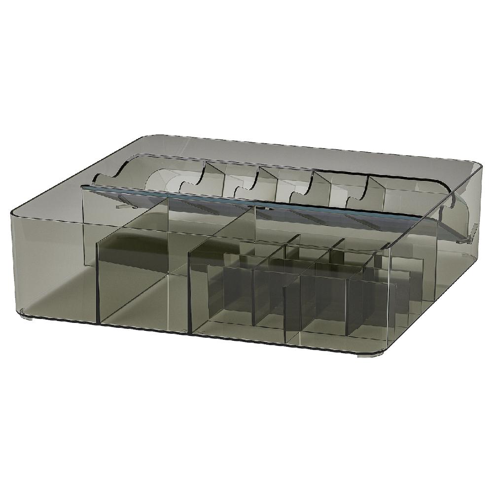 IKEA VISSLAÅN Kasten mit Fächern grau 32x31x9 cm