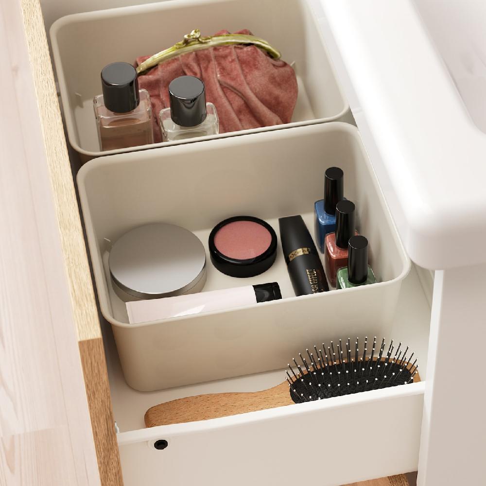 IKEA NOJIG Sortierbox Kunststoff/beige 20x25x10 cm Top Angebot