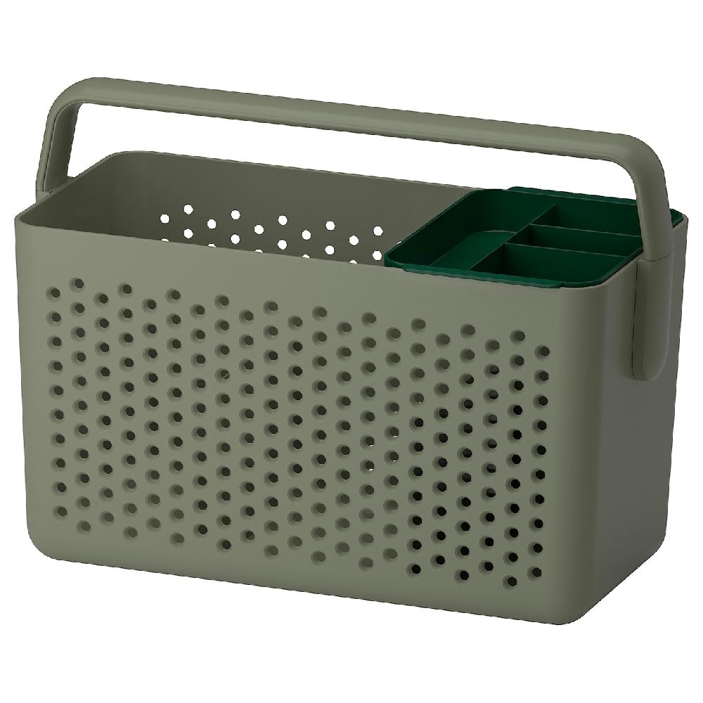 IKEA UPPRÄMEN Korb graugrün 35x17x25 cm