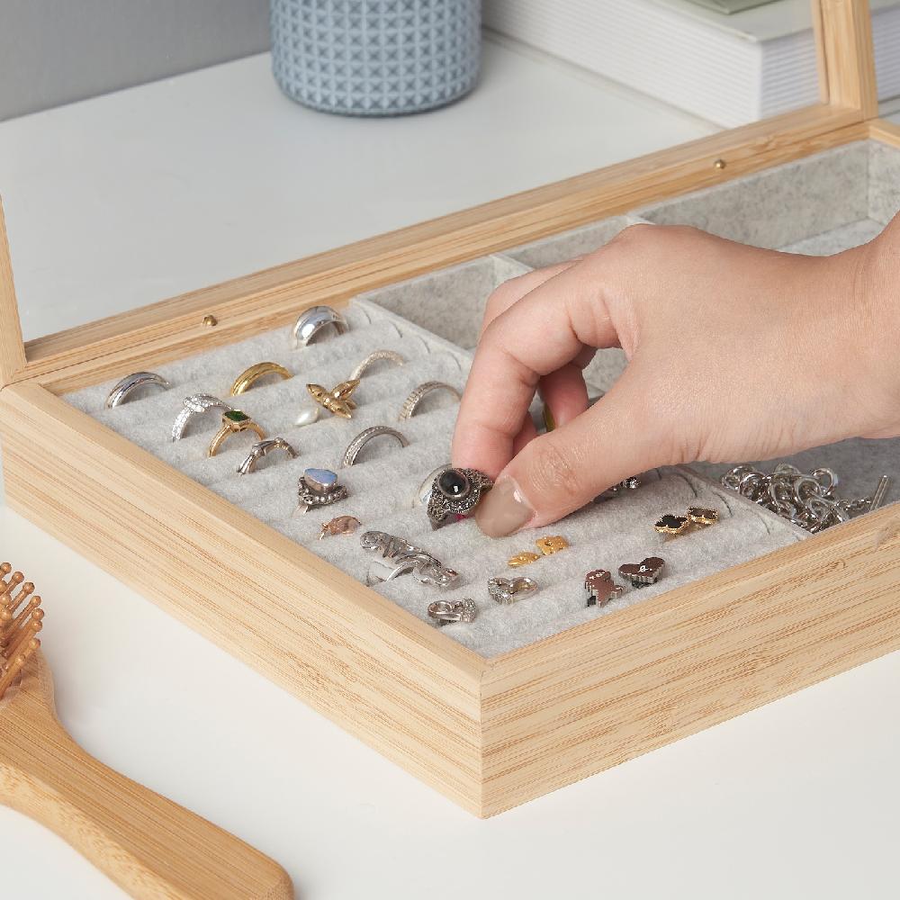 IKEA HALSREM Schmuckkästchen mit Fächern 328x218 mm Zeitlich begrenztes Angebot
