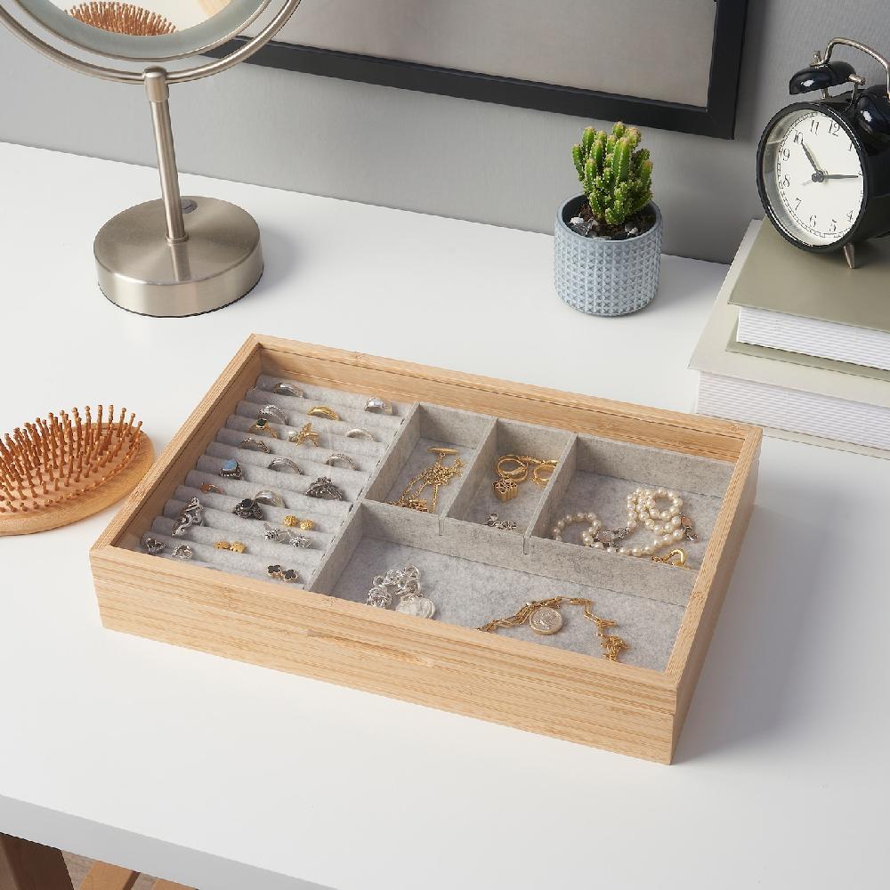 IKEA HALSREM Schmuckkästchen mit Fächern 328x218 mm Zeitlich begrenztes Angebot