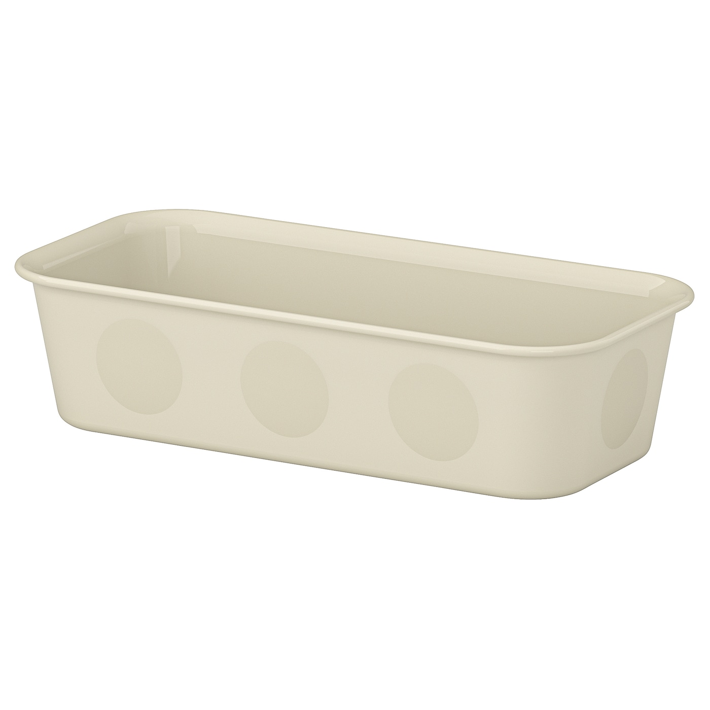 IKEA NOJIG Sortierbox Kunststoff/beige 10x20x5 cm