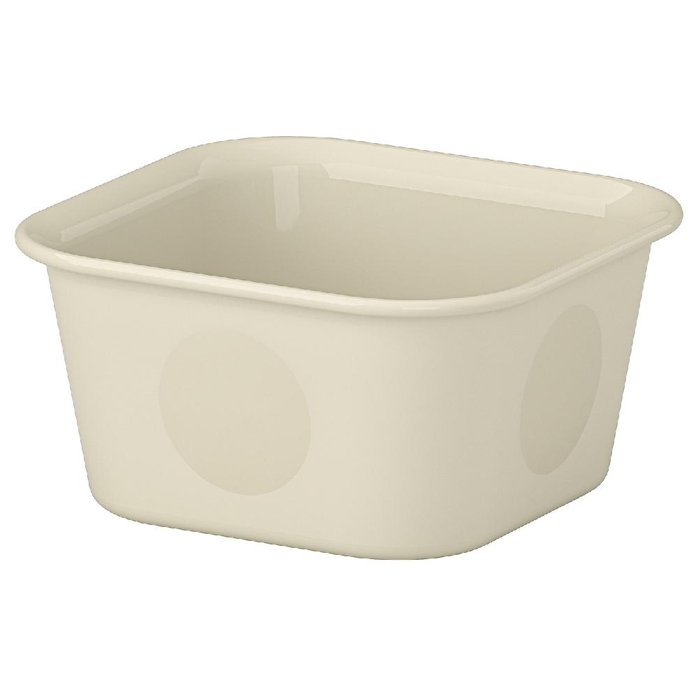IKEA NOJIG Sortierbox Kunststoff/beige 10x10x5 cm