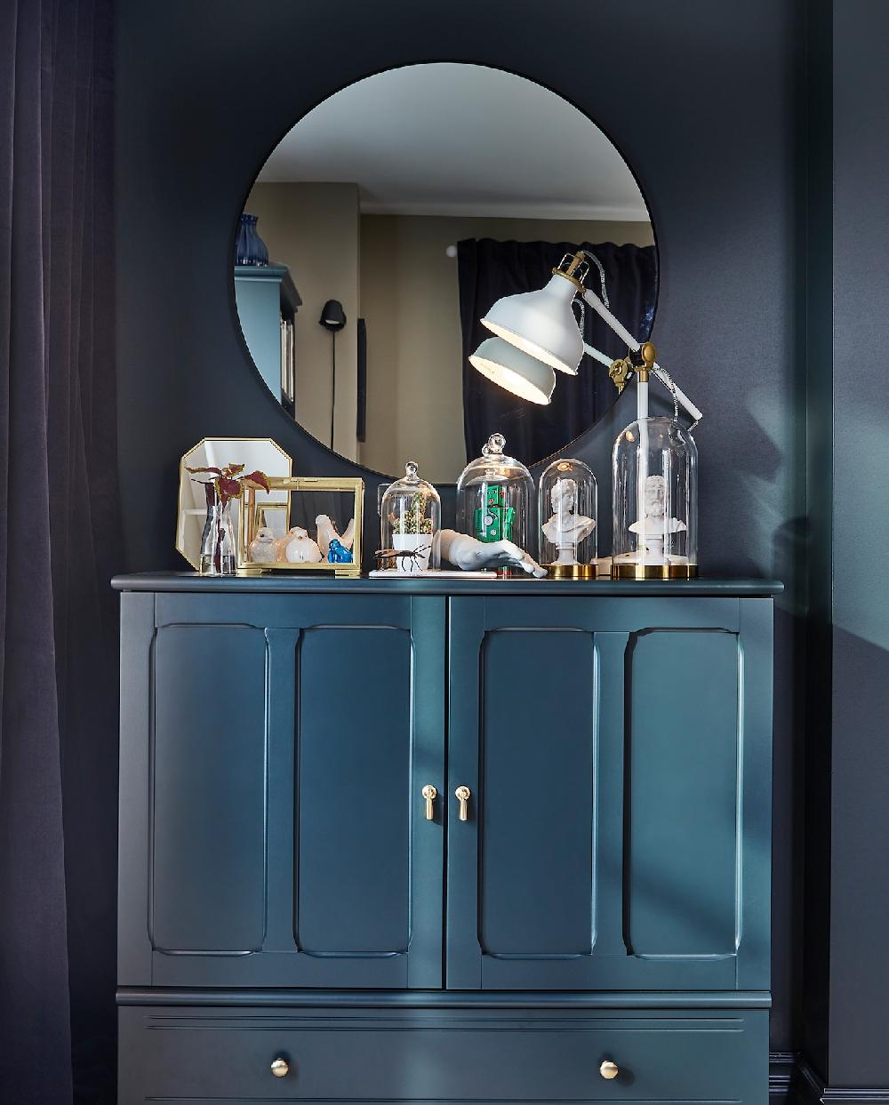 IKEA LINDBYN Spiegel schwarz 80 cm Kostenlose Rückgabe