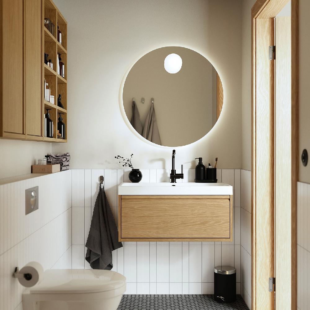 IKEA FAXÄLVEN Spiegel mit Beleuchtung 80 cm Neueste Stile