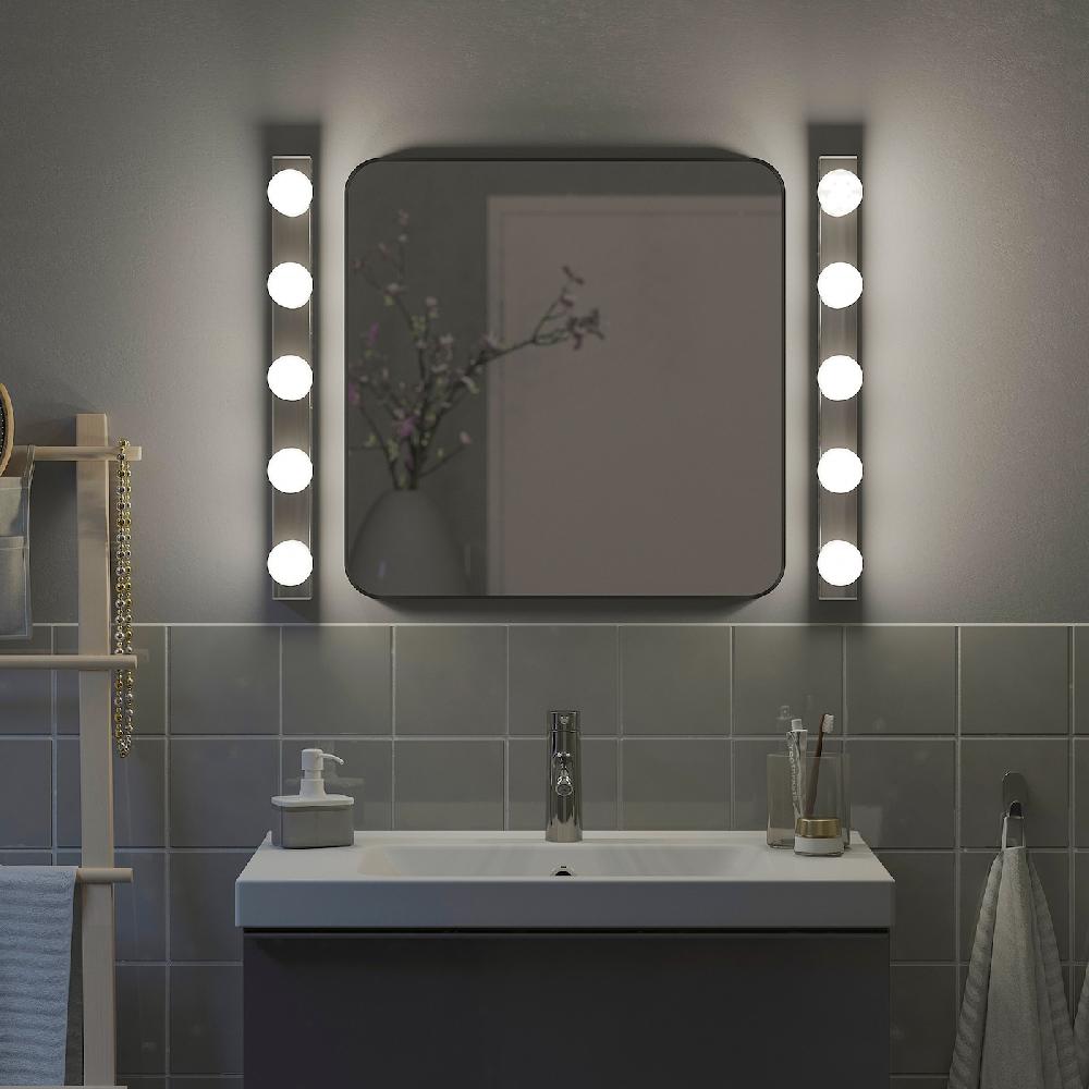 IKEA LINDBYN Spiegel schwarz 60x60 cm Zeitbegrenzte Promotion