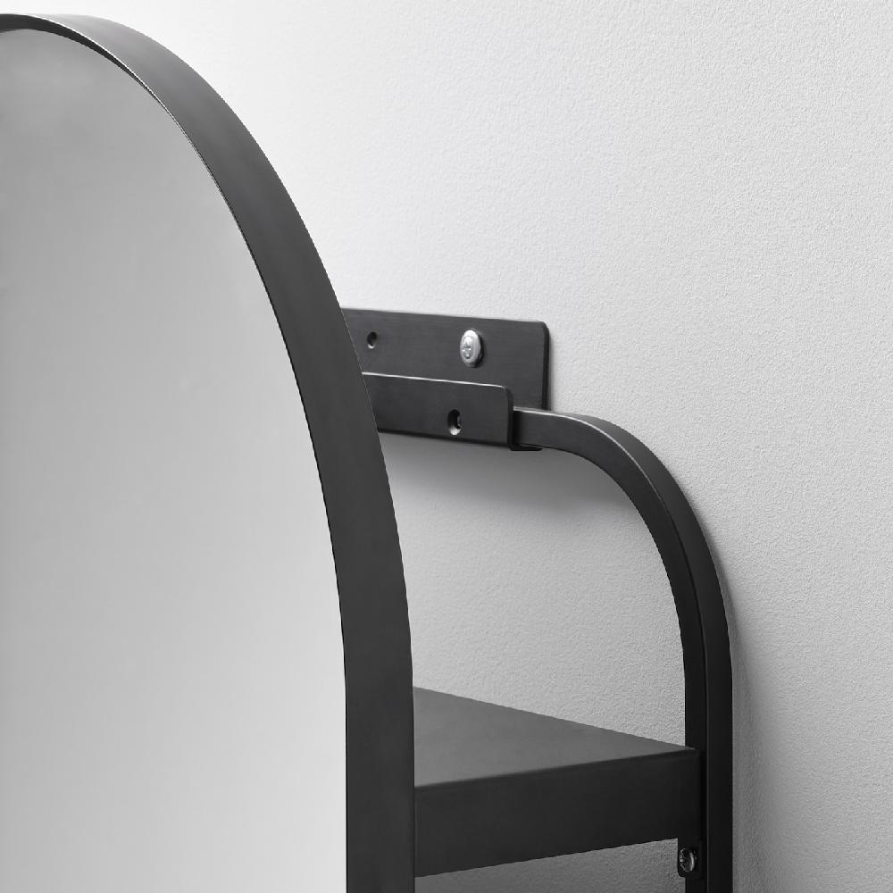 IKEA LINDBYN Spiegel mit Aufhänger schwarz 40x70 cm Bis zu 50% Rabatt