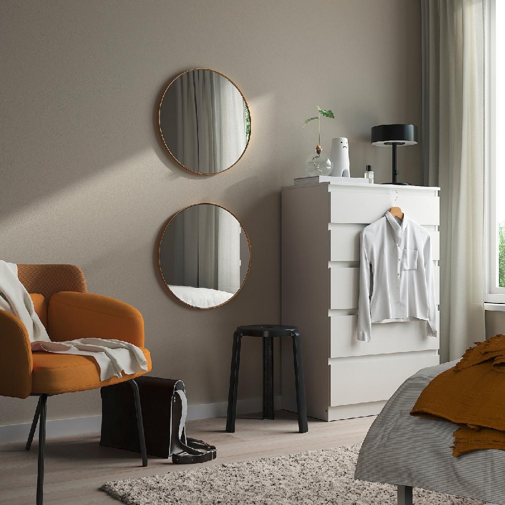 IKEA LINDBYN Spiegel goldfarben 50 cm Bis zu 65% Rabatt