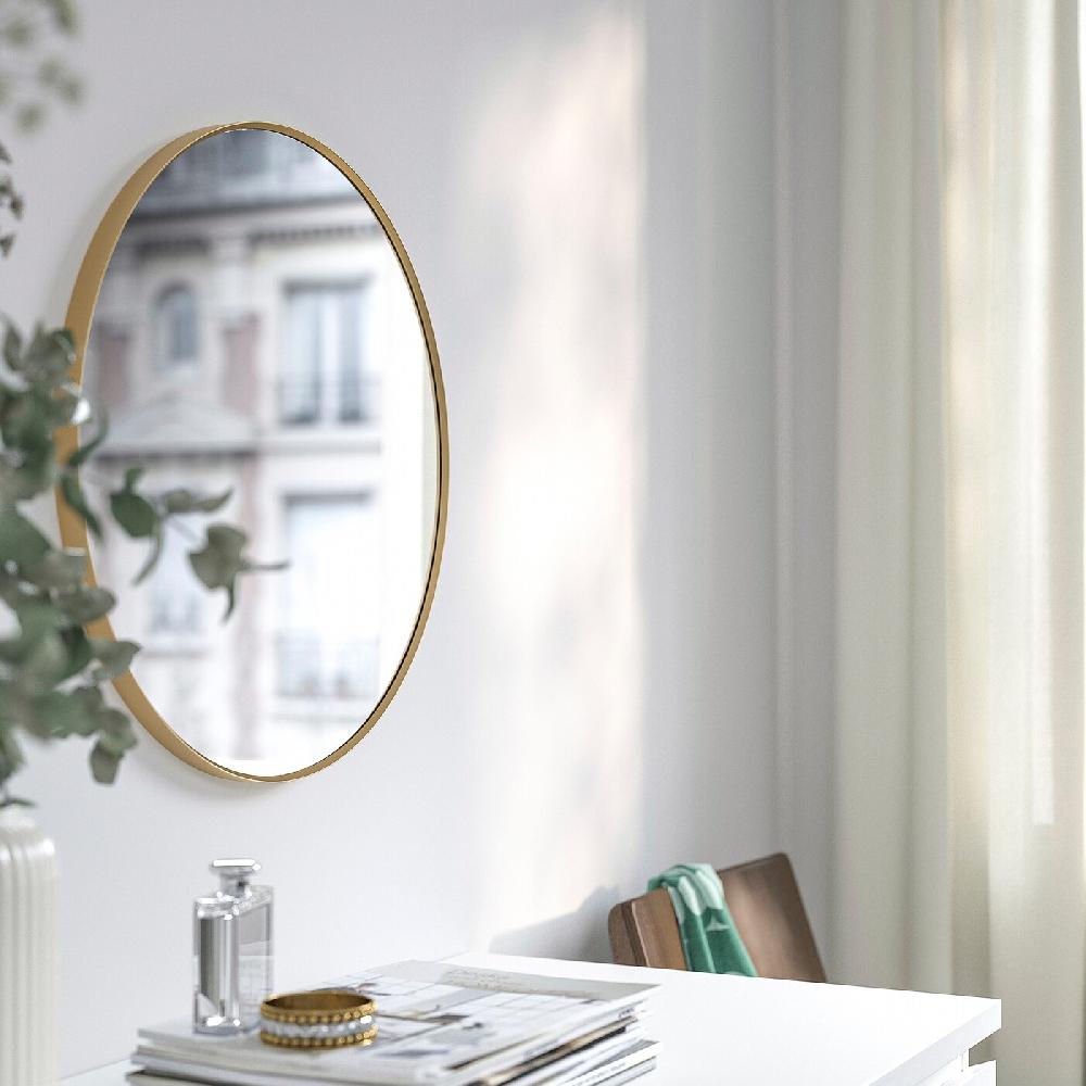 IKEA LINDBYN Spiegel goldfarben 50 cm Bis zu 65% Rabatt