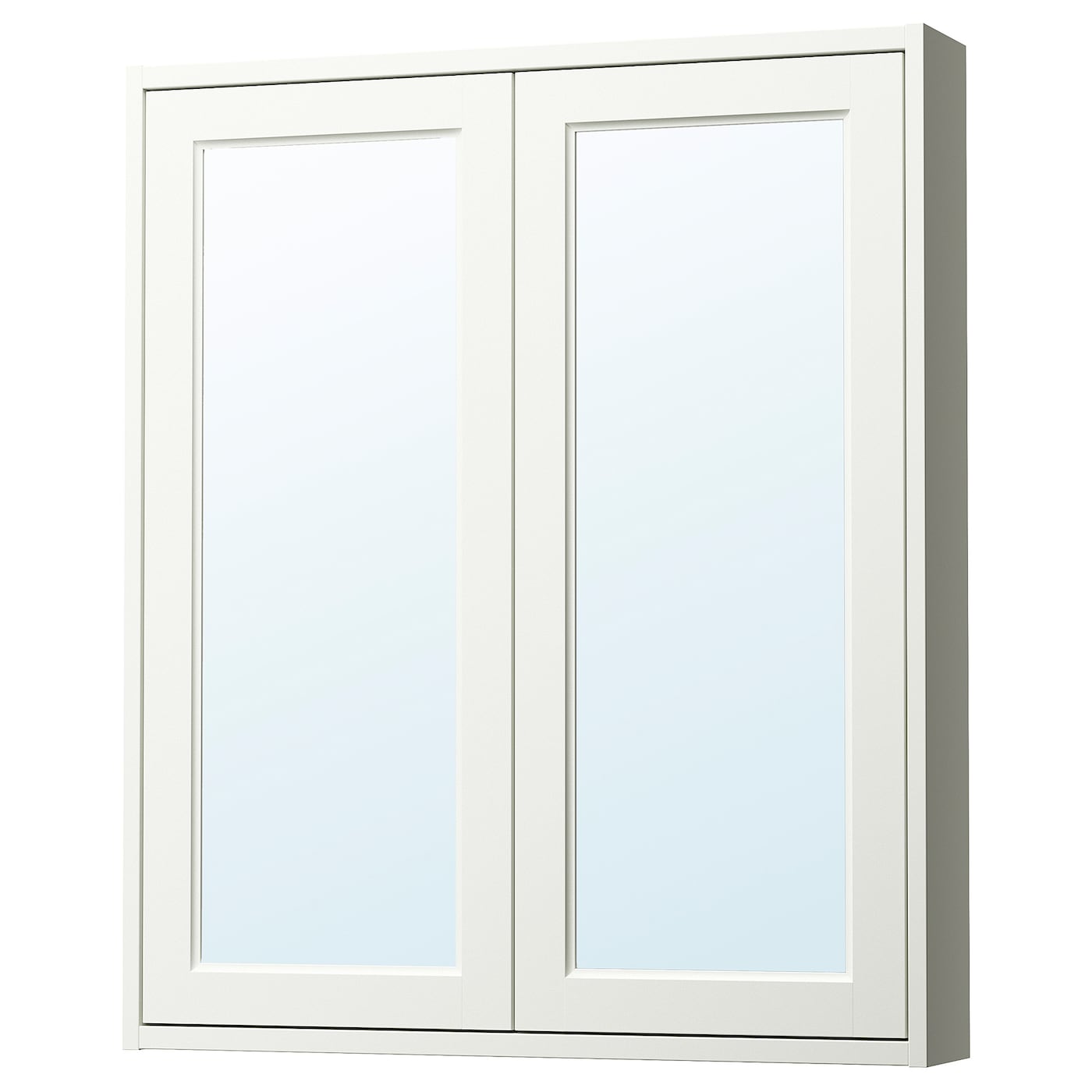 IKEA TÄNNFORSEN Spiegelschrank mit Türen weiß 80x15x95 cm