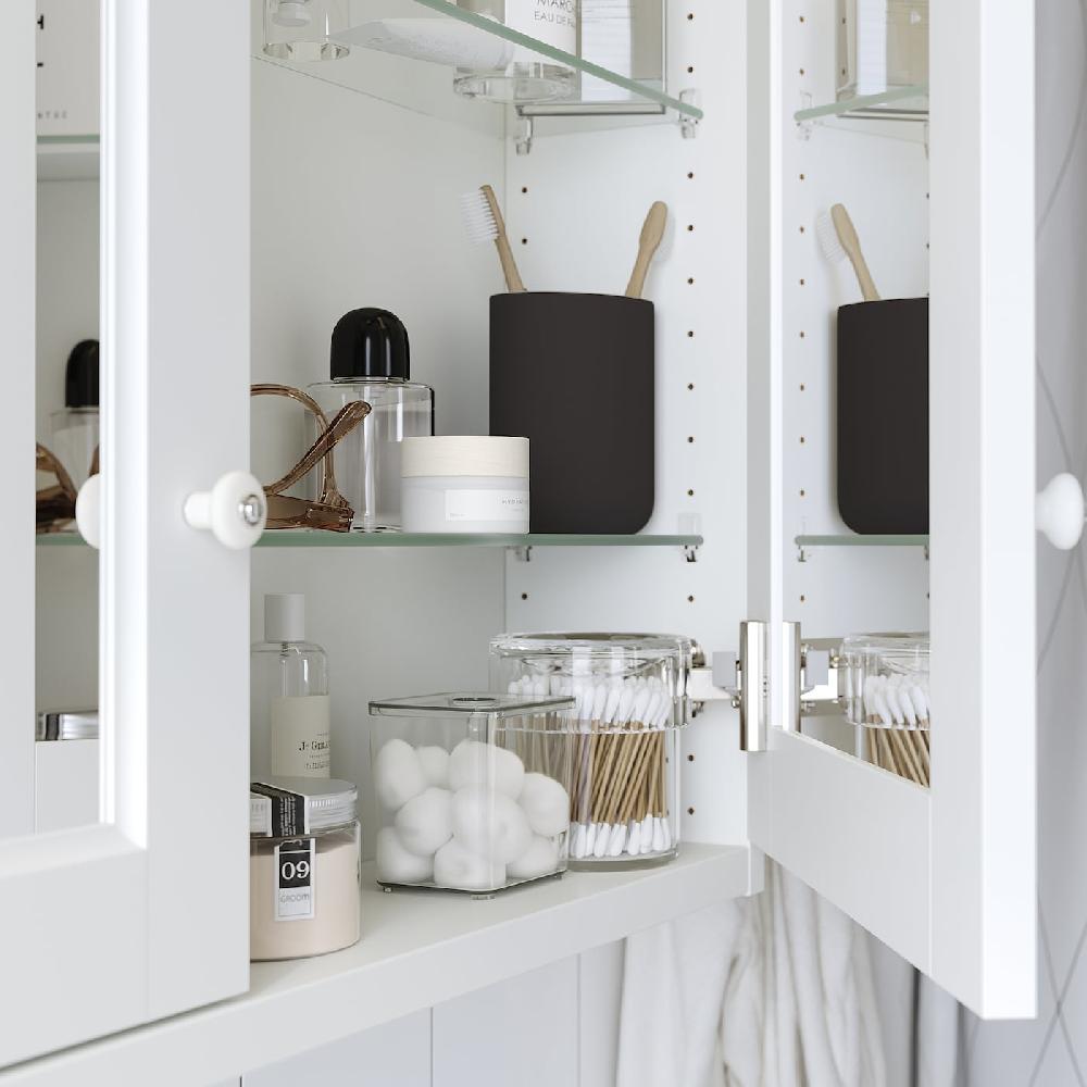 IKEA TÄNNFORSEN Spiegelschrank mit Türen weiß 80x15x95 cm Bis zu 55% Rabatt