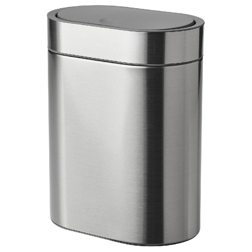 IKEA BROGRUND Abfalleimer mit Druckdeckel Edelstahl 4 l