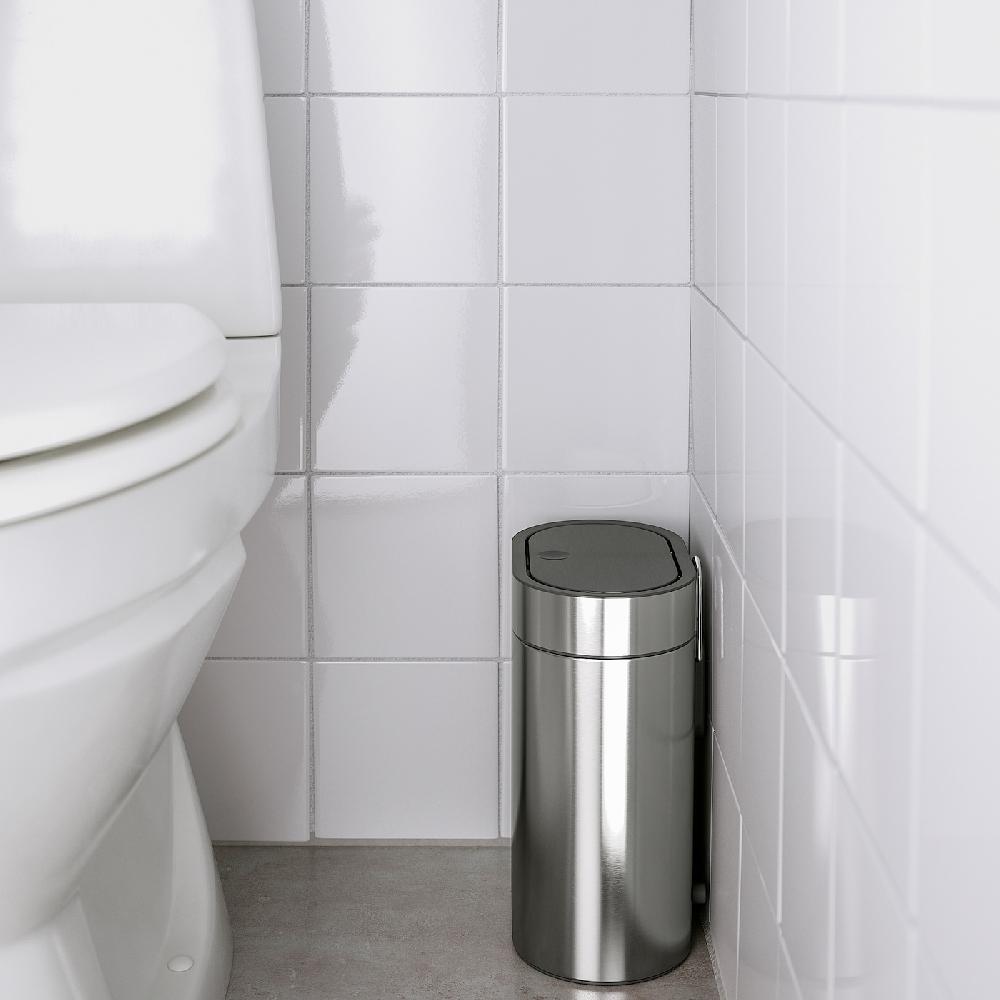 IKEA BROGRUND Abfalleimer mit Druckdeckel Edelstahl 4 l Clearance-Verkauf