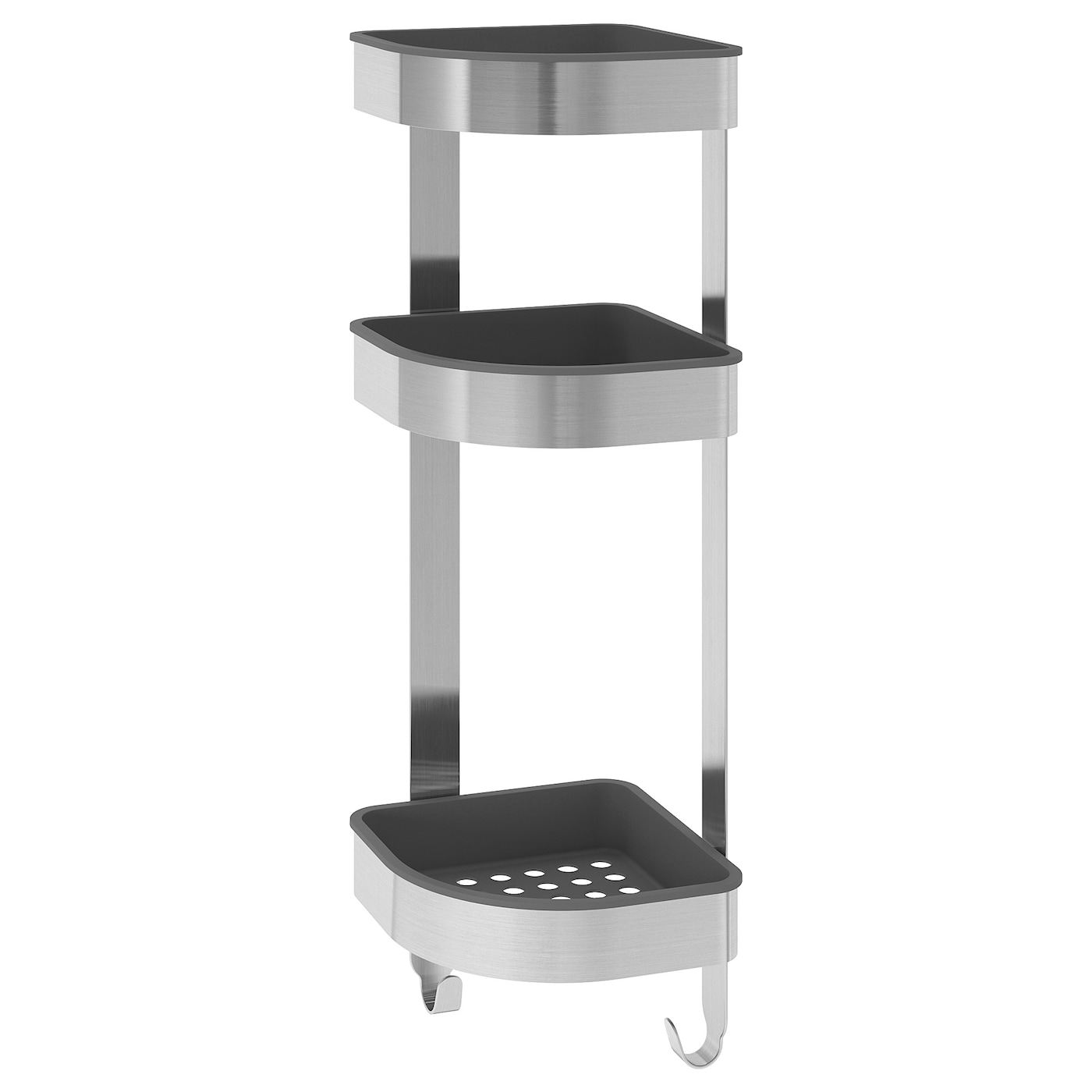 IKEA BROGRUND Wandeckregal Edelstahl 19x58 cm