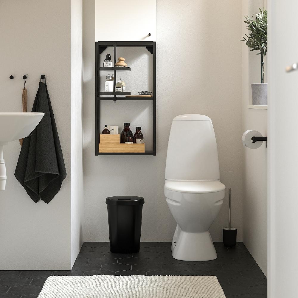 IKEA HÖLASS Behälter mit Deckel schwarz 8 l Im Verkauf