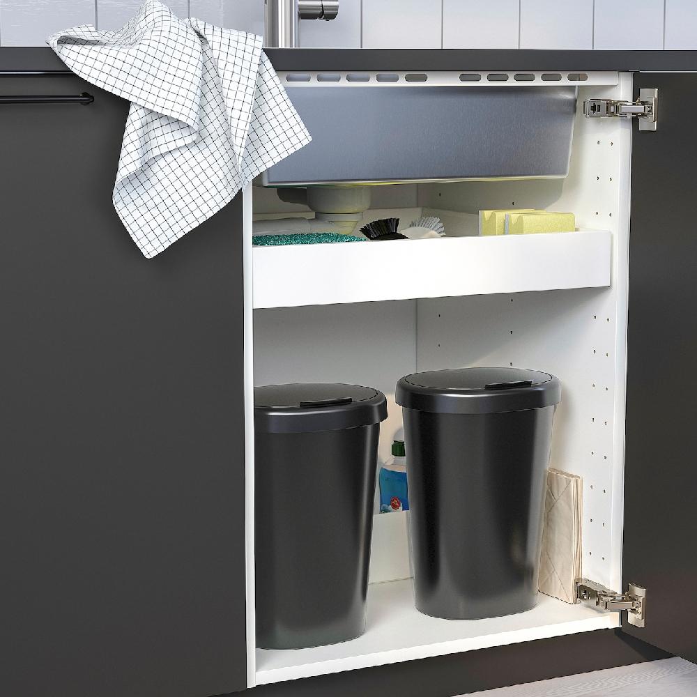 IKEA HÖLASS Behälter mit Deckel schwarz 8 l Im Verkauf