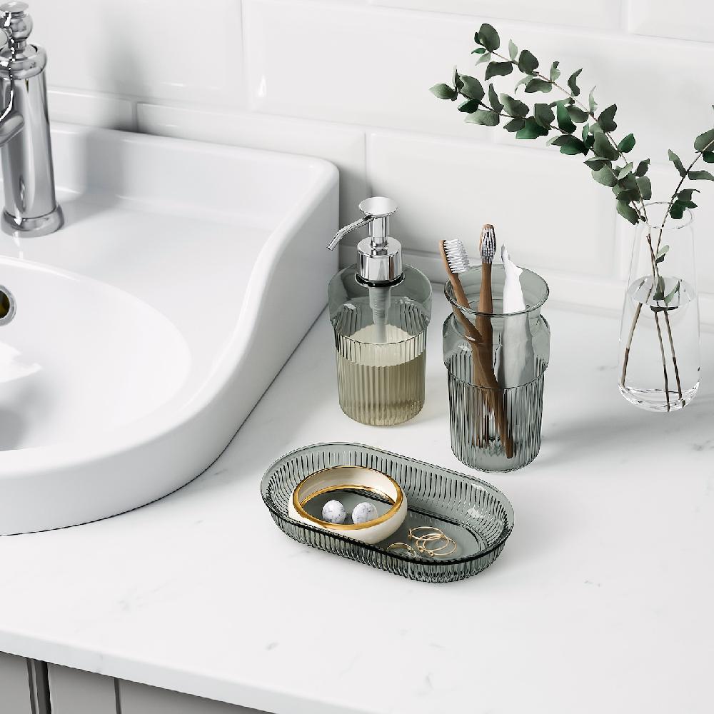 IKEA BROFJÄRDEN Badezimmer-Set 3-tlg. grau 50% Rabatt für begrenzte Zeit