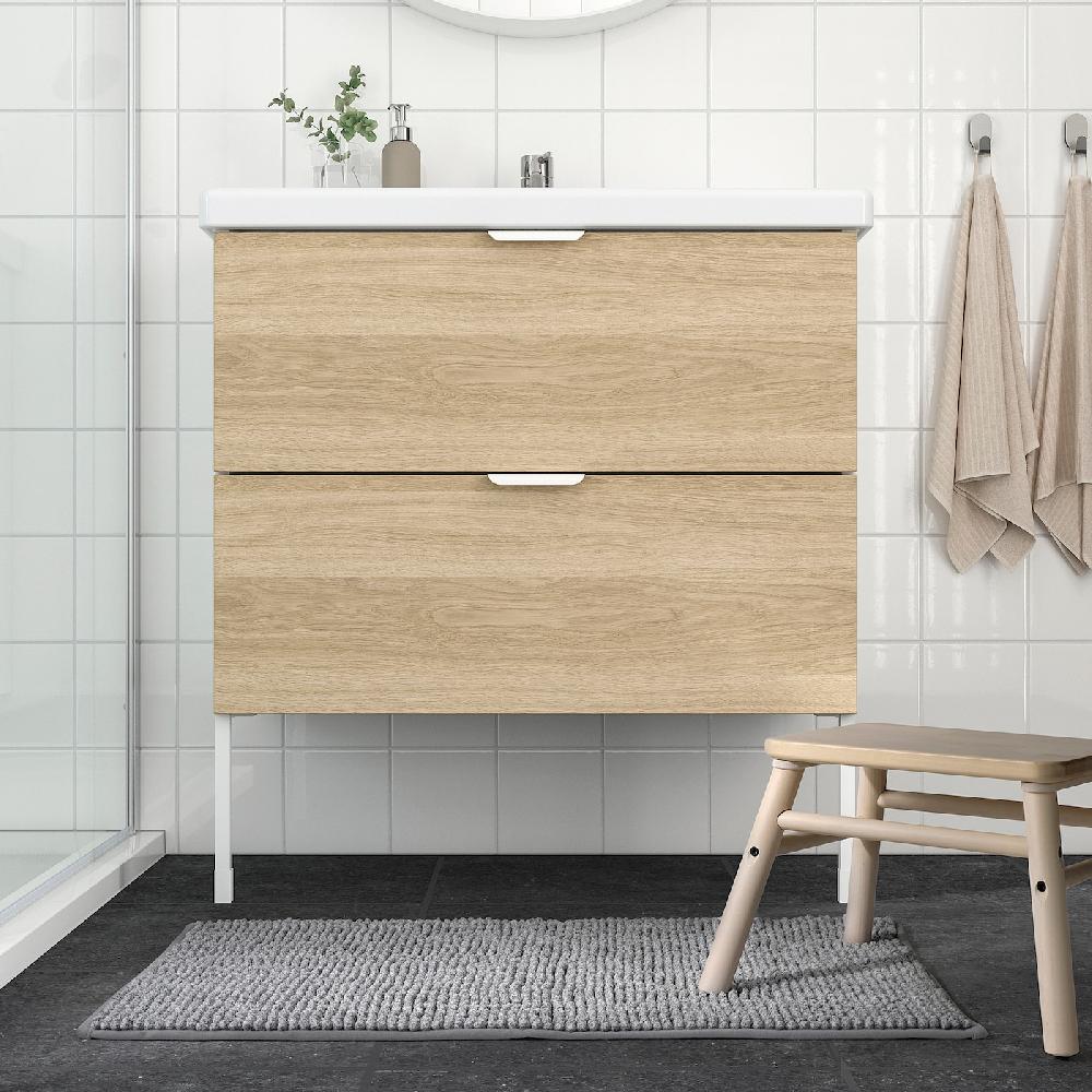 IKEA TOFTBO Badematte grauweiß meliert 50x80 cm Rabatte dieses Monats